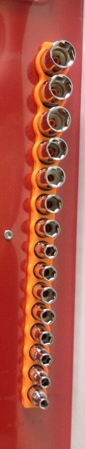 1/4" Dr 15 Piece  Magnetic Socket Rail Set