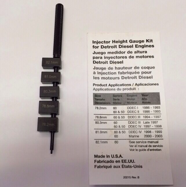 Kastar 3350 Injector Height Gauge Kit For Detroit Diesel Engines Original!