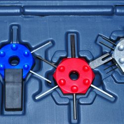 LISLE 3 PCS WIRE TERMINAL TOOL KIT RED BLUE SILVER MADE IN USA