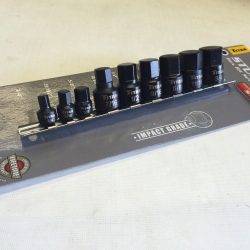 Titan 16140 9 Piece 1/4" Drive Stubby Sae Hex Bit Socket Set