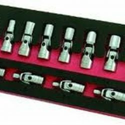 Astro Pneumatic 7412 1/4" Dr. Flex Socket Set Metric - 6 Point, 12pc