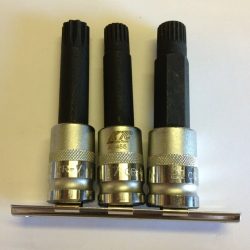 BMW RIM LOCKS SOCKETS 1/2" DR T10, T17, T21 JTCA1455
