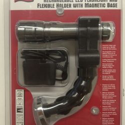 LISLE 70340 Rechargeable LED Flashlight and Flexible Holder with Magnetic Base
