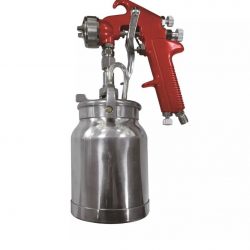 Astro Pneumatic 4008 Spray Gun with Cup, Red Handle, 1.8mm Nozzle