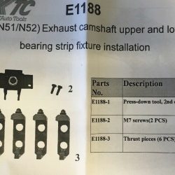 BMW(N51/N52) Exhaust Camshaft Upper and Lower Bearing Strip Fixture Installation