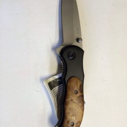 Bozeman Folding Pocket Knife With Wooden Frame