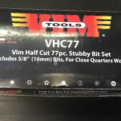 VIM VHC77 Half Cut 77 Piece stubby bit set