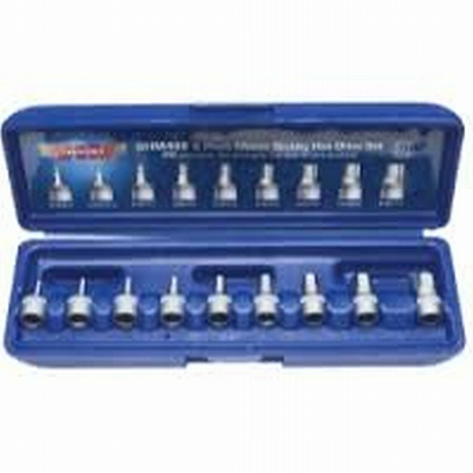 9-Piece 1/4 in. Dr. Metric 2mm - 10mm Stubby Hex Bit Set VIMSHM400