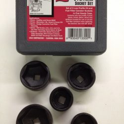 Lisle 13300 "3/8" End Cap Oil/fuel Filter Socket Set 5 Pc