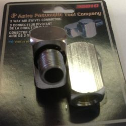 Three-way air swivel connector