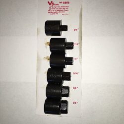 V8 3506 1/2" Drive 6 Piece Hex Sock Set