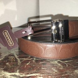 Coach F55158 Mahogany Modern Harness Cut To Size Leather Belt