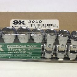 SK 10 PC 6 Point Flex Metric Socket Set 10-19mm