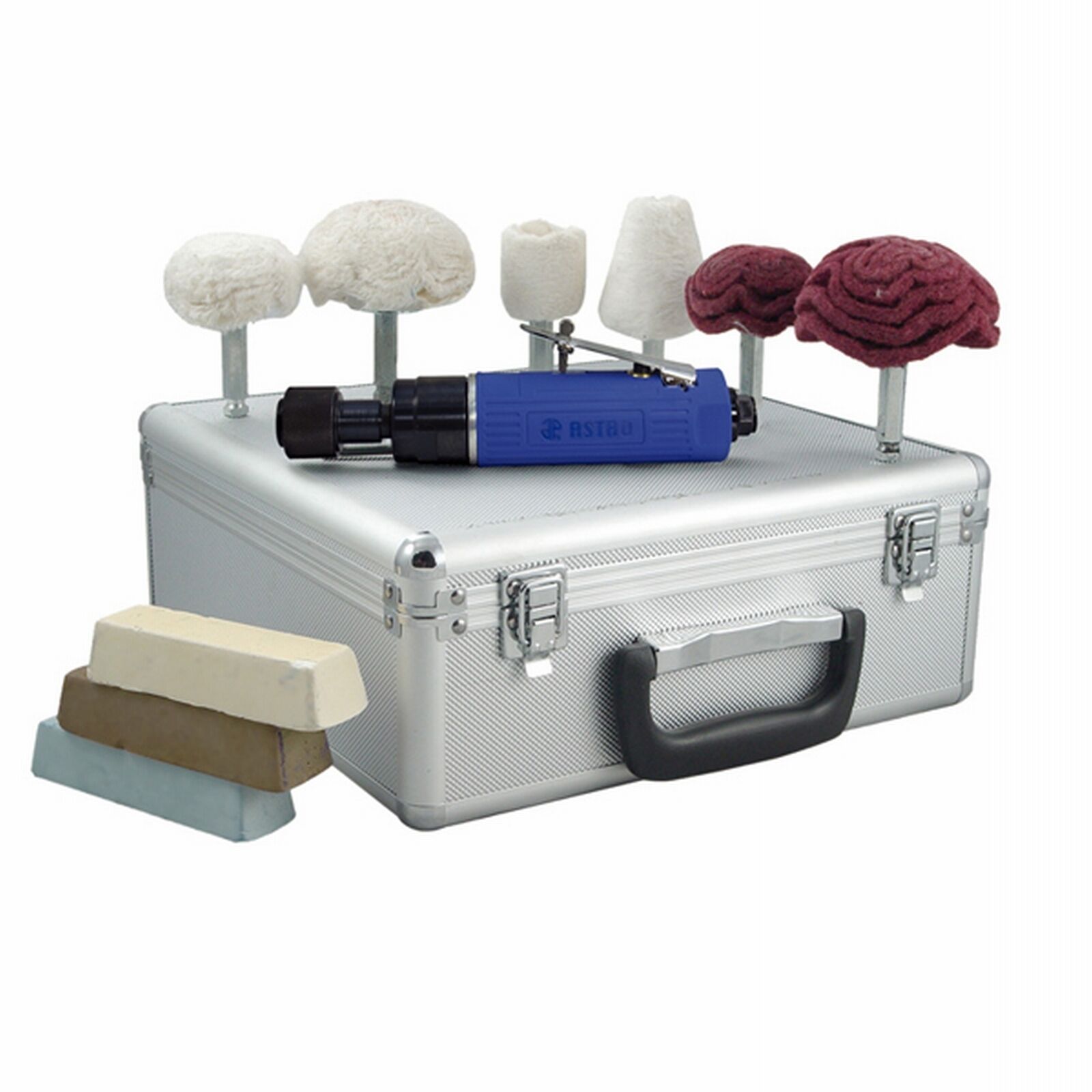 Astro Pneumatic 3059 Wheel Polishing Kit W/Variable Speed Buffer, Case